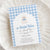 Little Boo Blue Gingham Baby Shower Invitation
