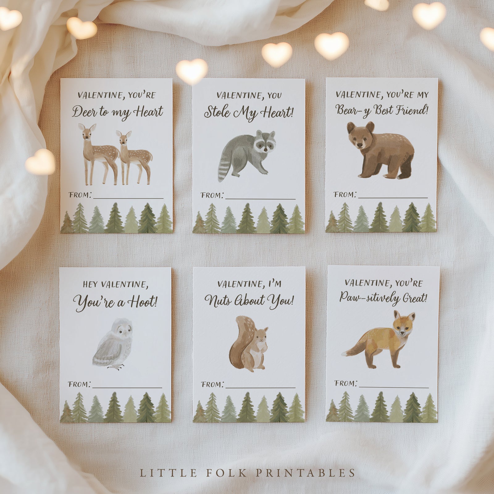 Woodland Valentine's Cards