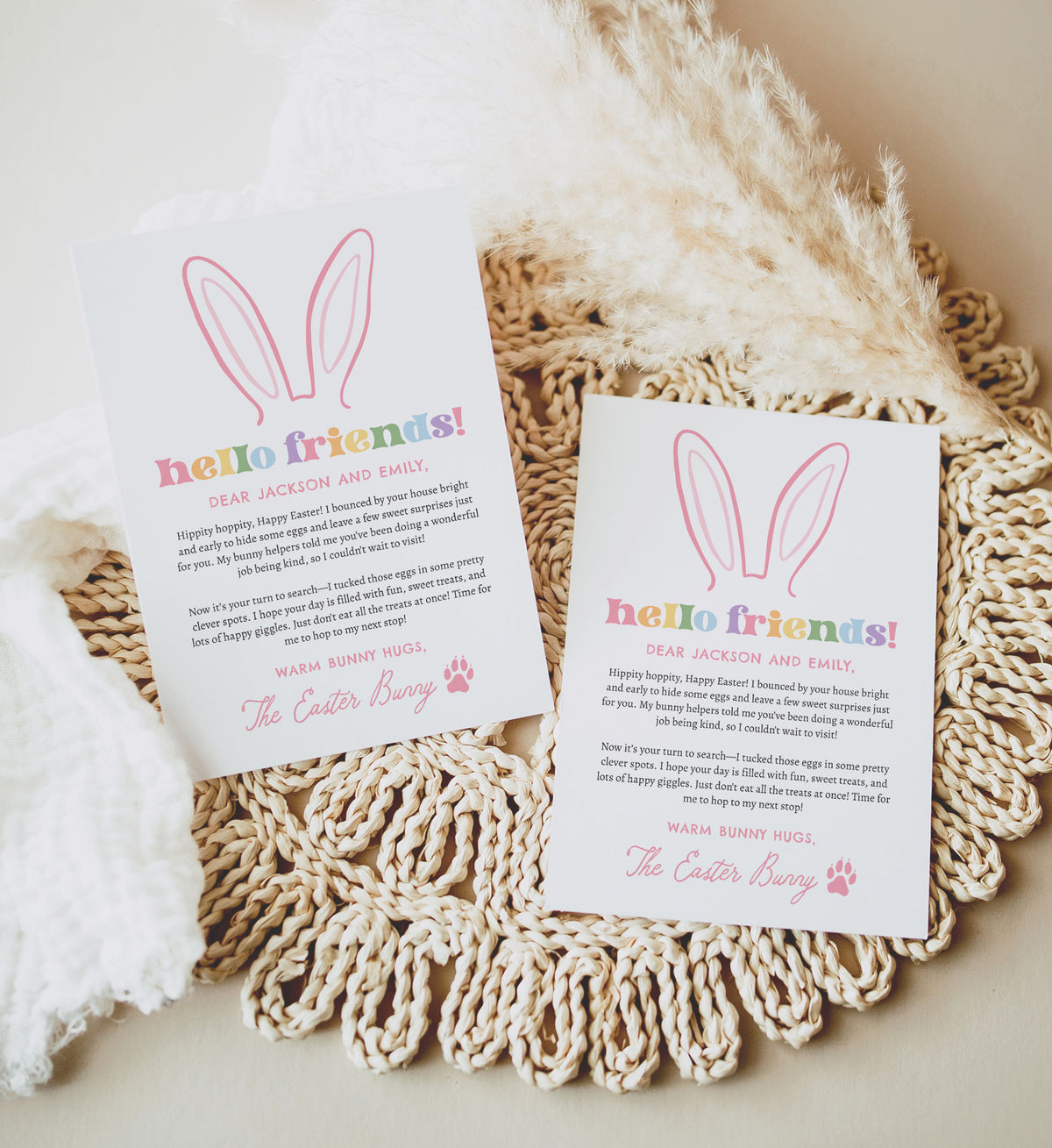 Bunny Ears Easter Letter