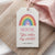 Colorful Rainbow Valentine's Rectangle Tag Template