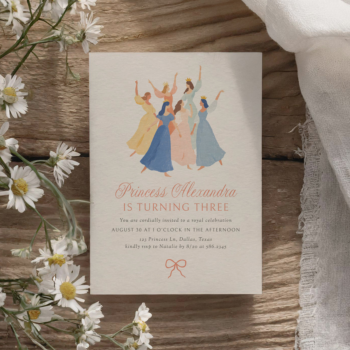 Dancing Princesses Birthday Invitation Template
