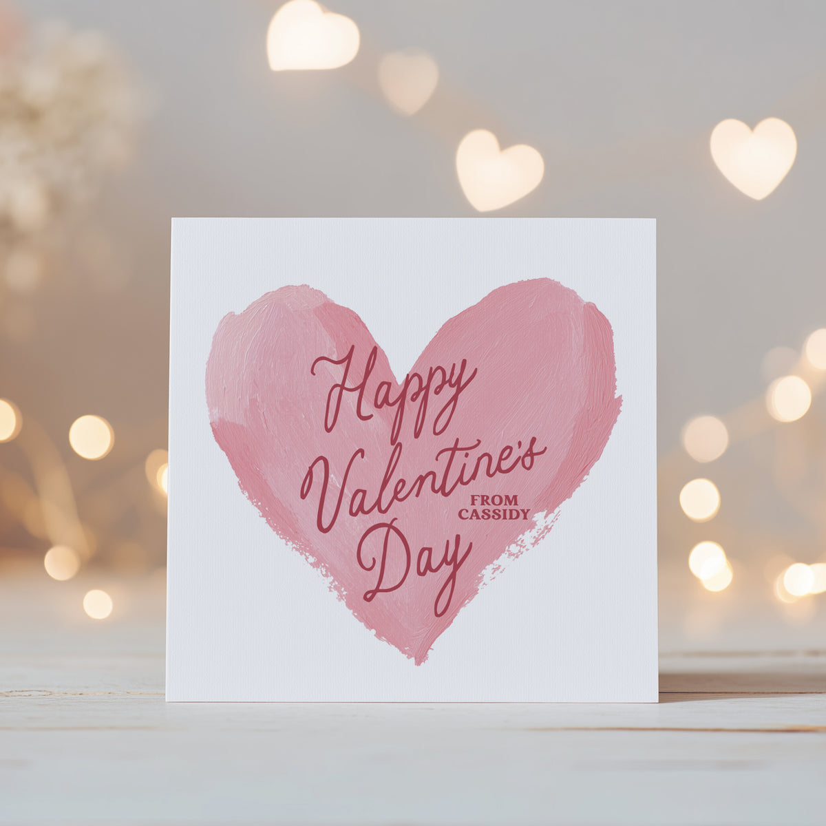 Painted Heart Valentine's Tag Template