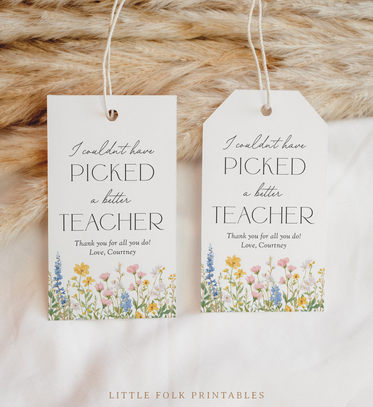 I Couldn't Have Picked a Better Teacher - Teacher Appreciation Tag Template