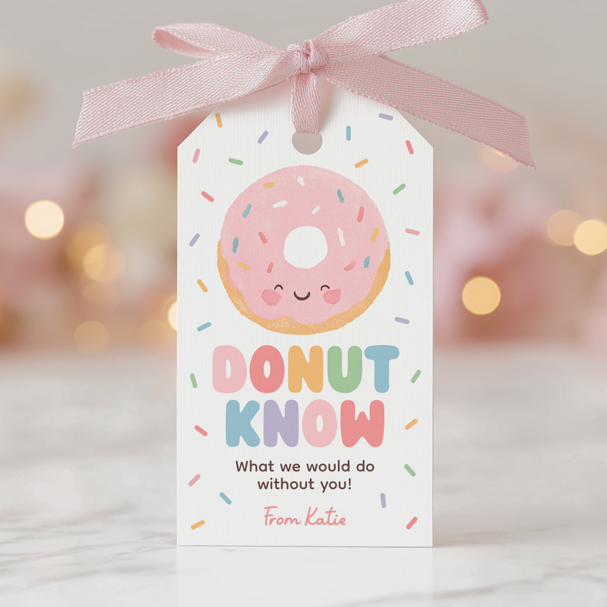 Donut Teacher Appreciation Tag Template