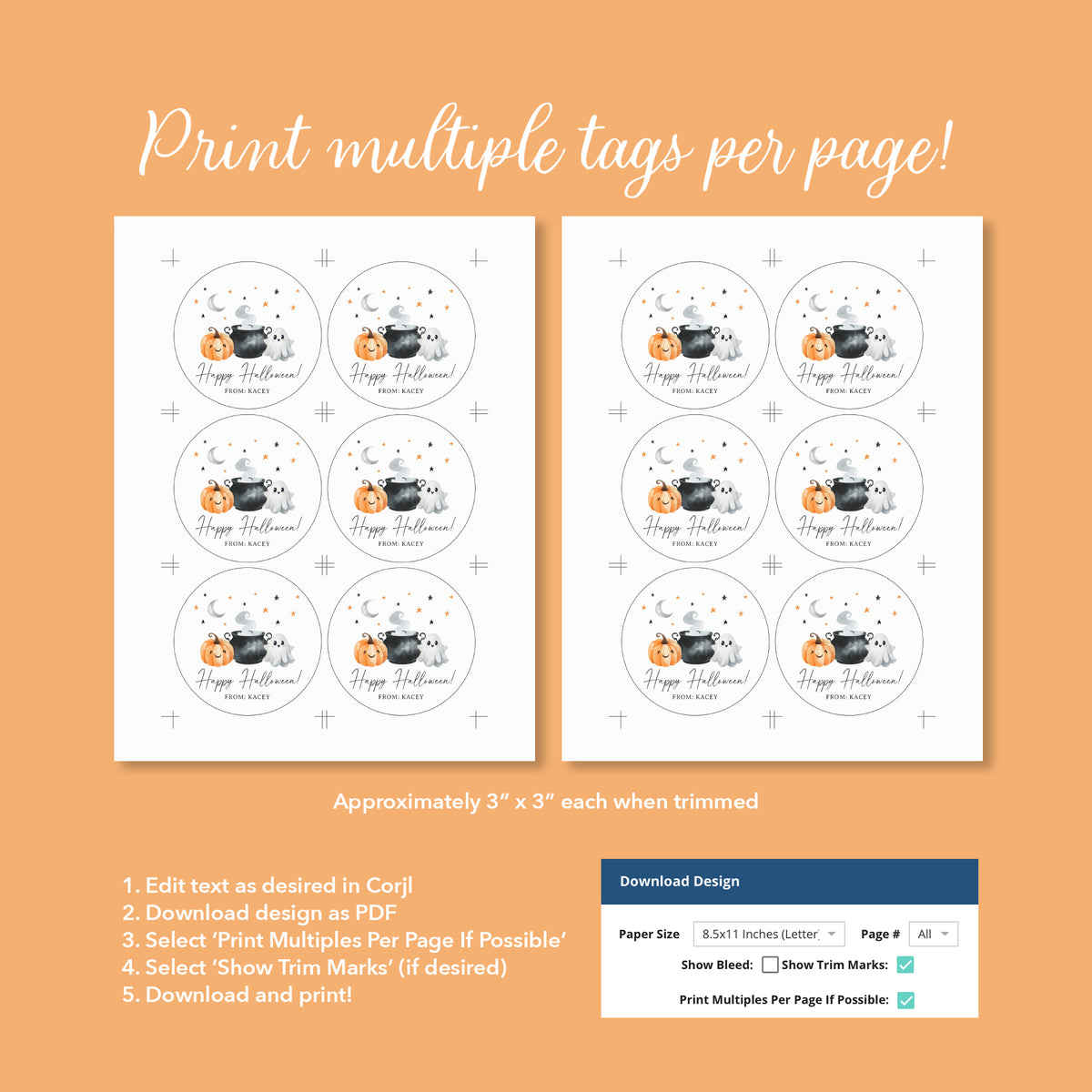 Halloween Tag Template (Cauldron)