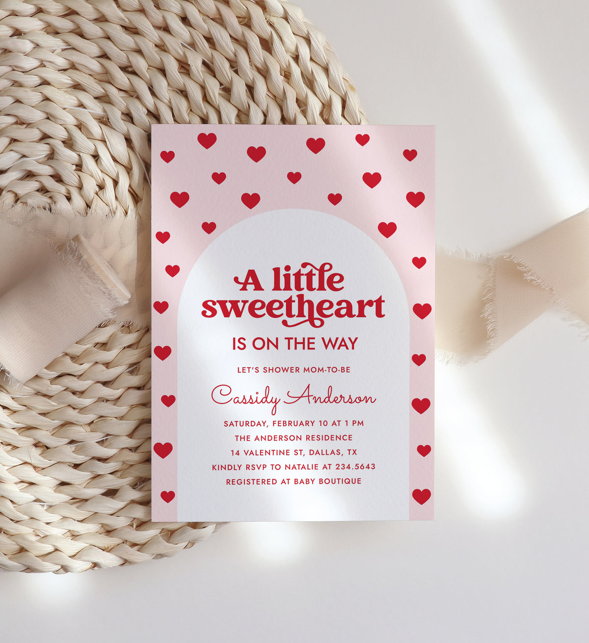 Little Sweetheart Arch Baby Shower Invitation