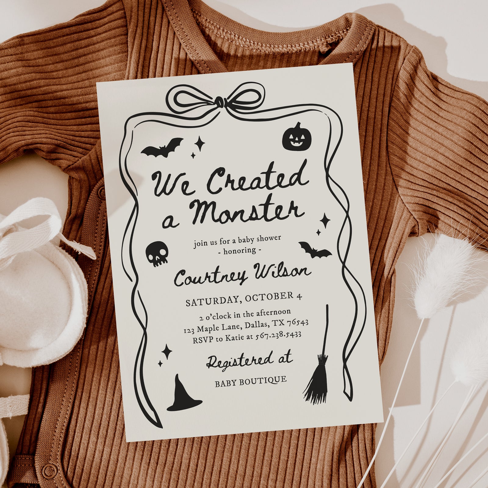 We Created a Monster Baby Shower Invitation