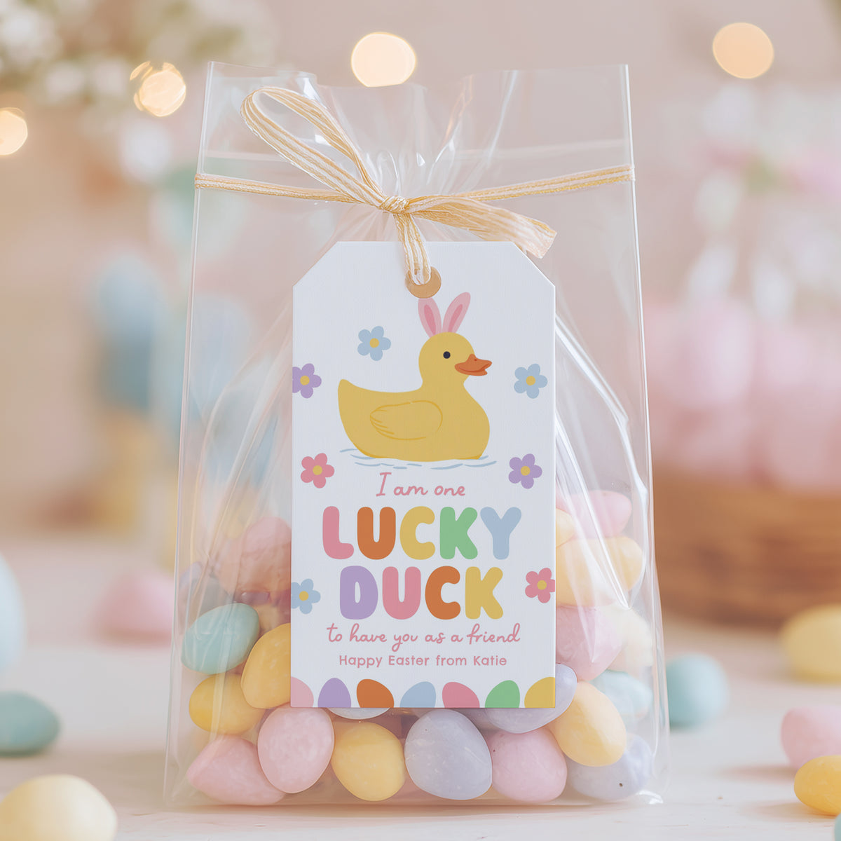 Lucky Duck Easter Tag