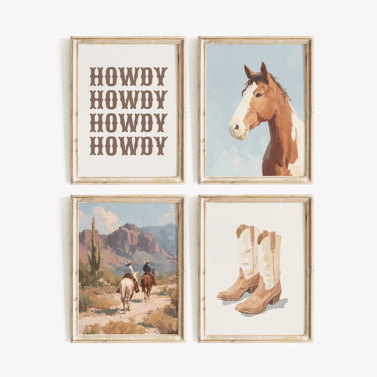 Vintage Cowboy Western Nursery Wall Art