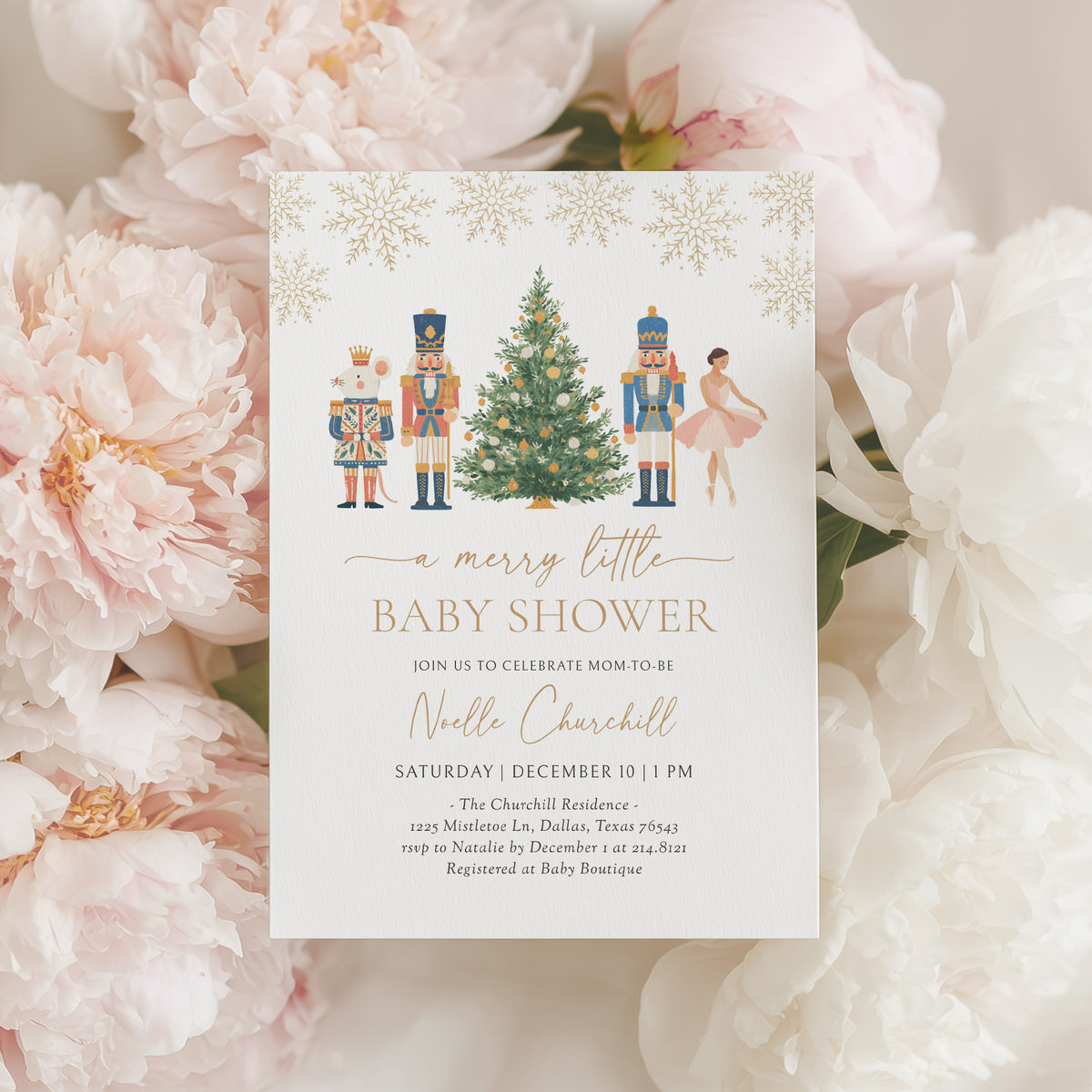 Nutcracker Baby Shower Invitation