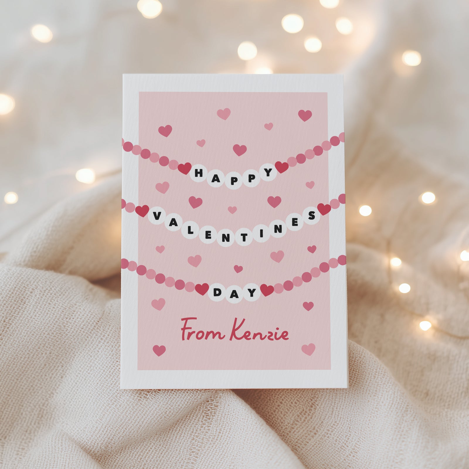 Charm Bracelet Valentine's Card Template