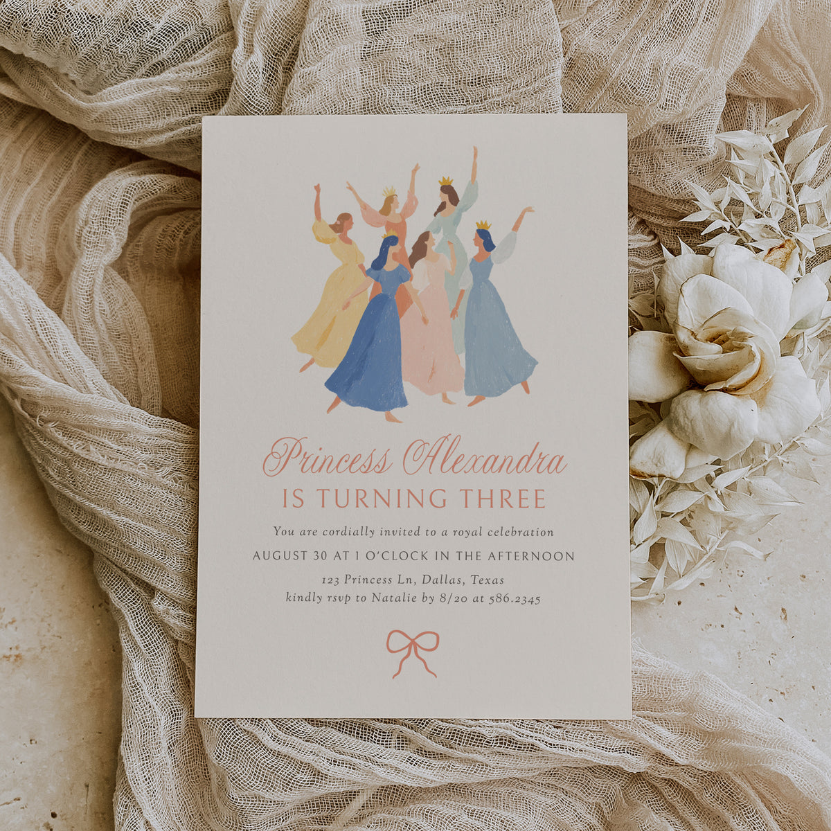 Dancing Princesses Birthday Invitation Template