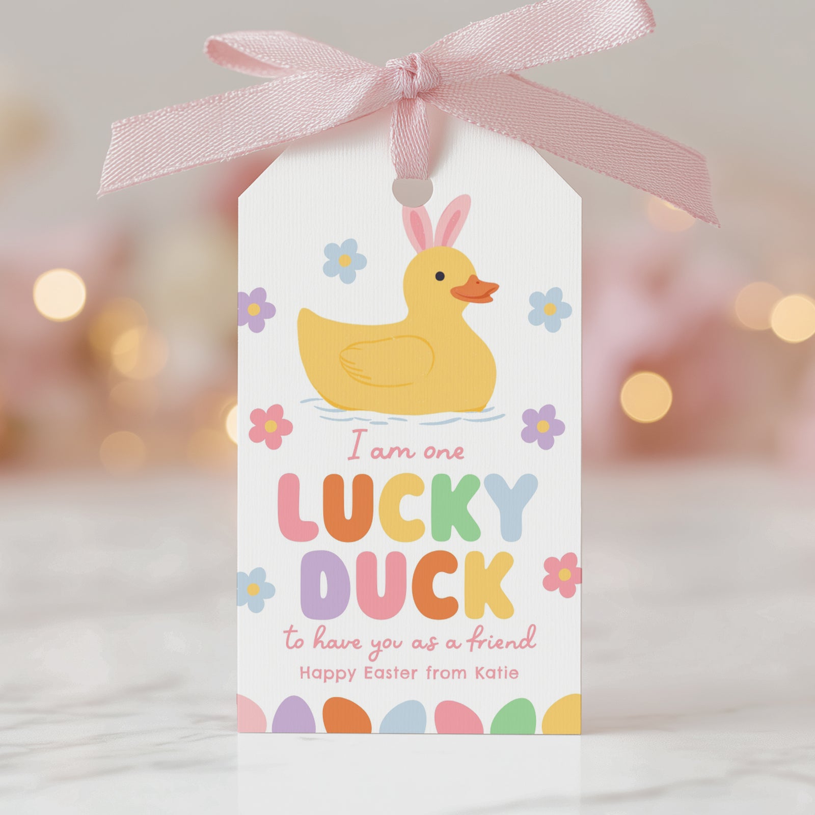 Lucky Duck Easter Tag