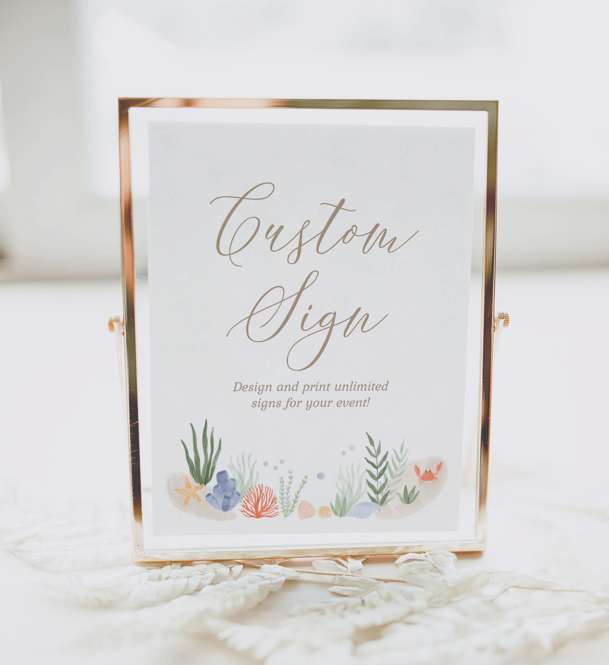 Editable Under the Sea Custom Sign Template