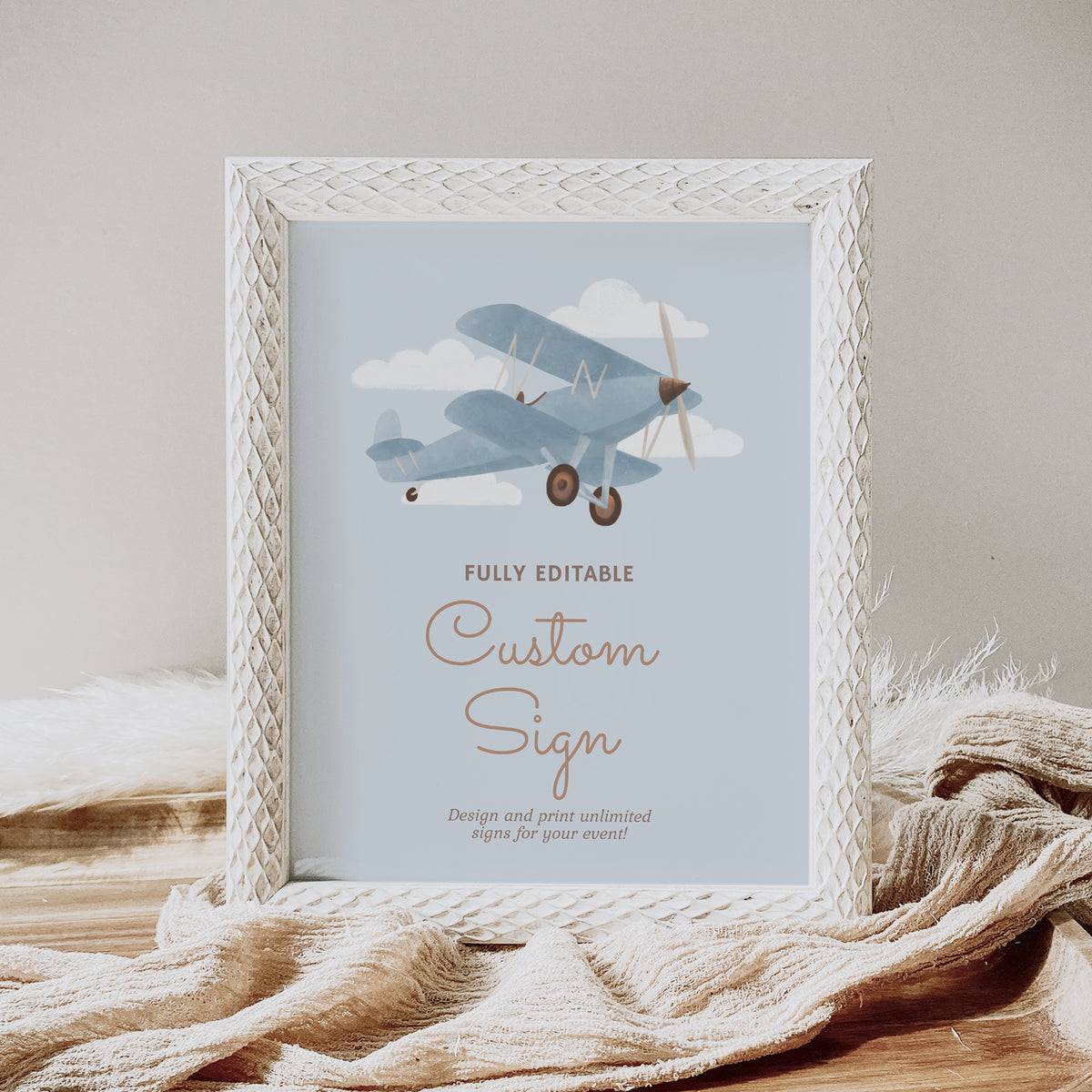 Airplane Custom Sign Template