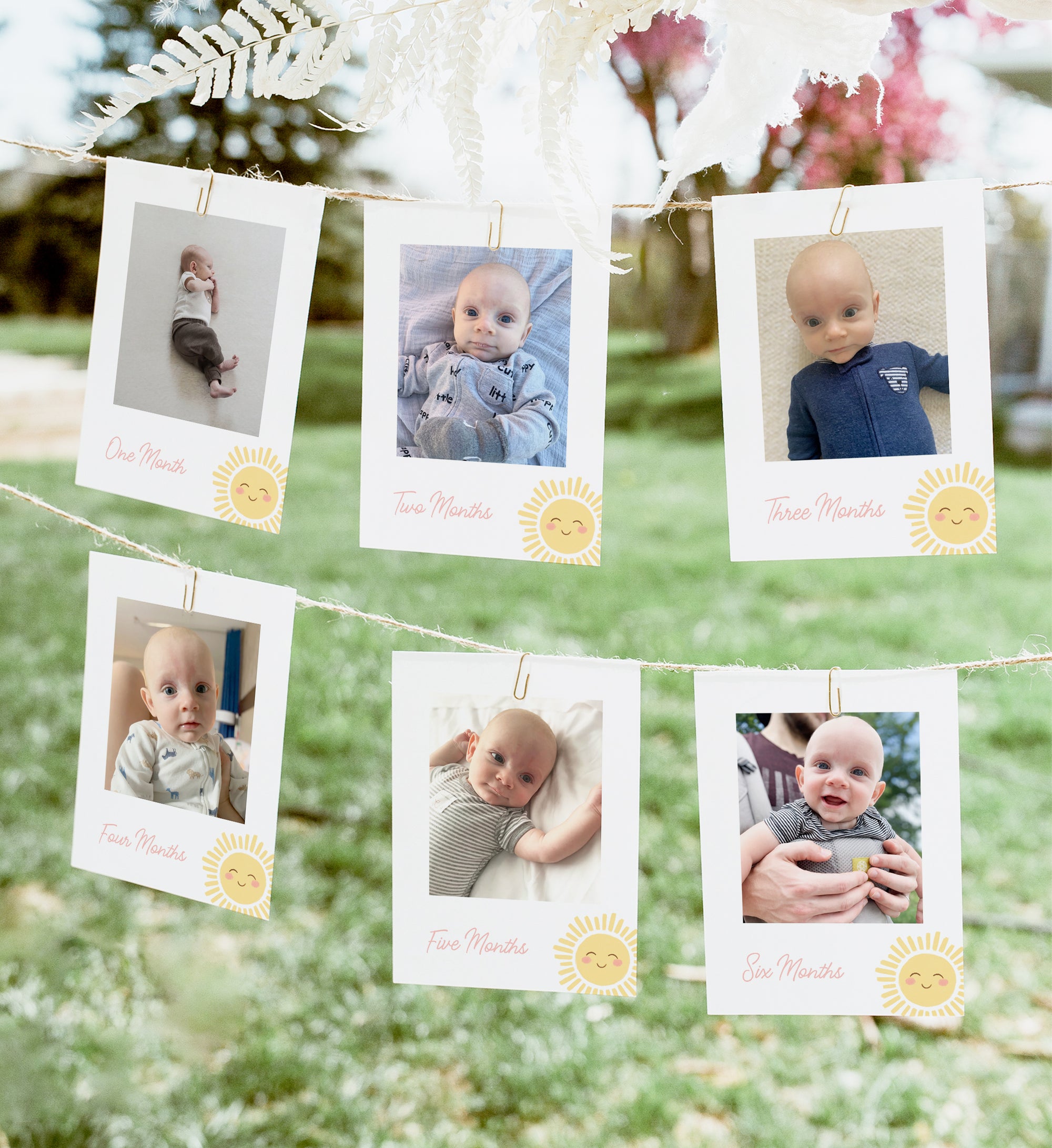 Editable Little Sunshine Birthday Photo Banner Template