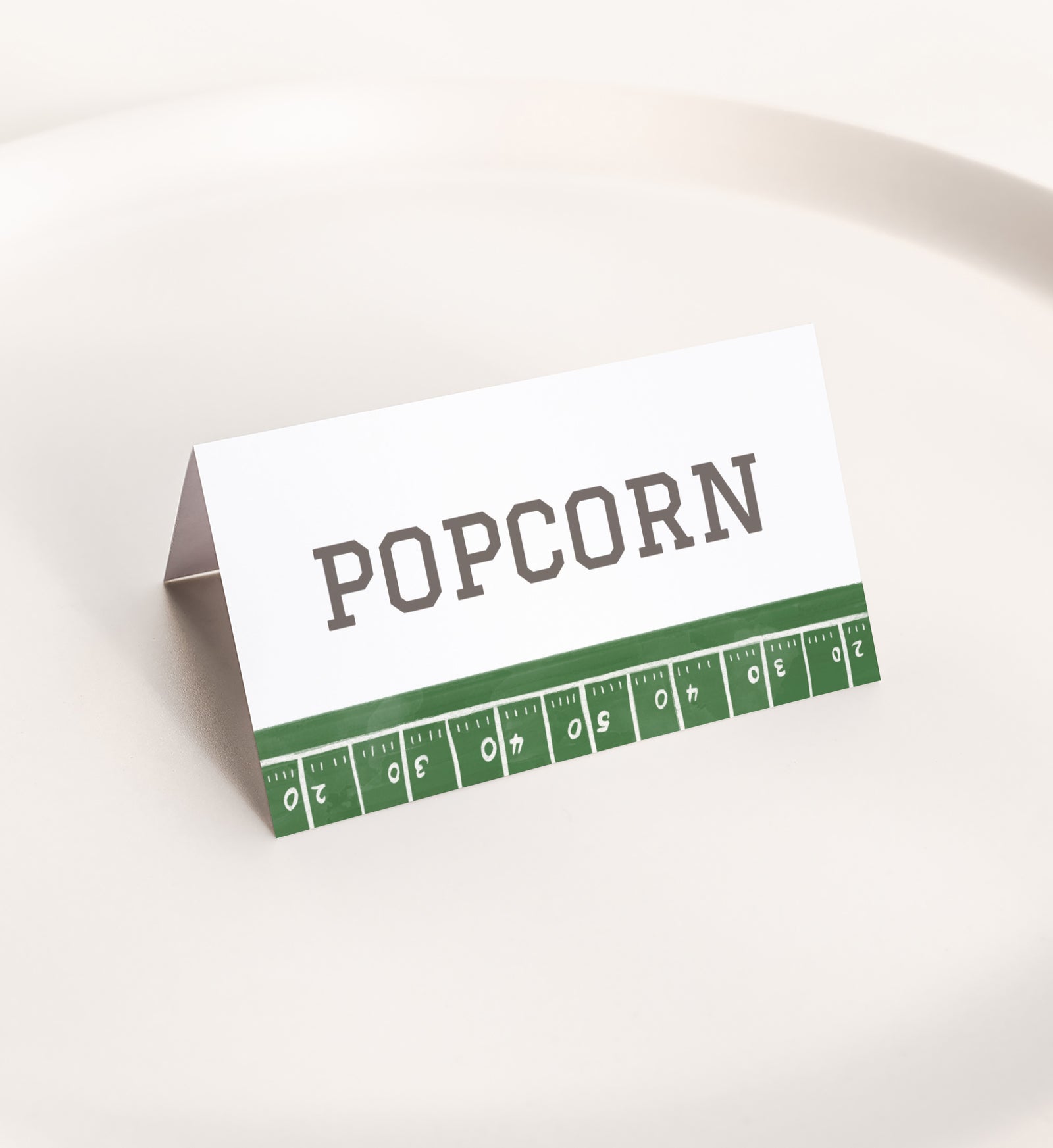 Editable Football Birthday Tent Card Template