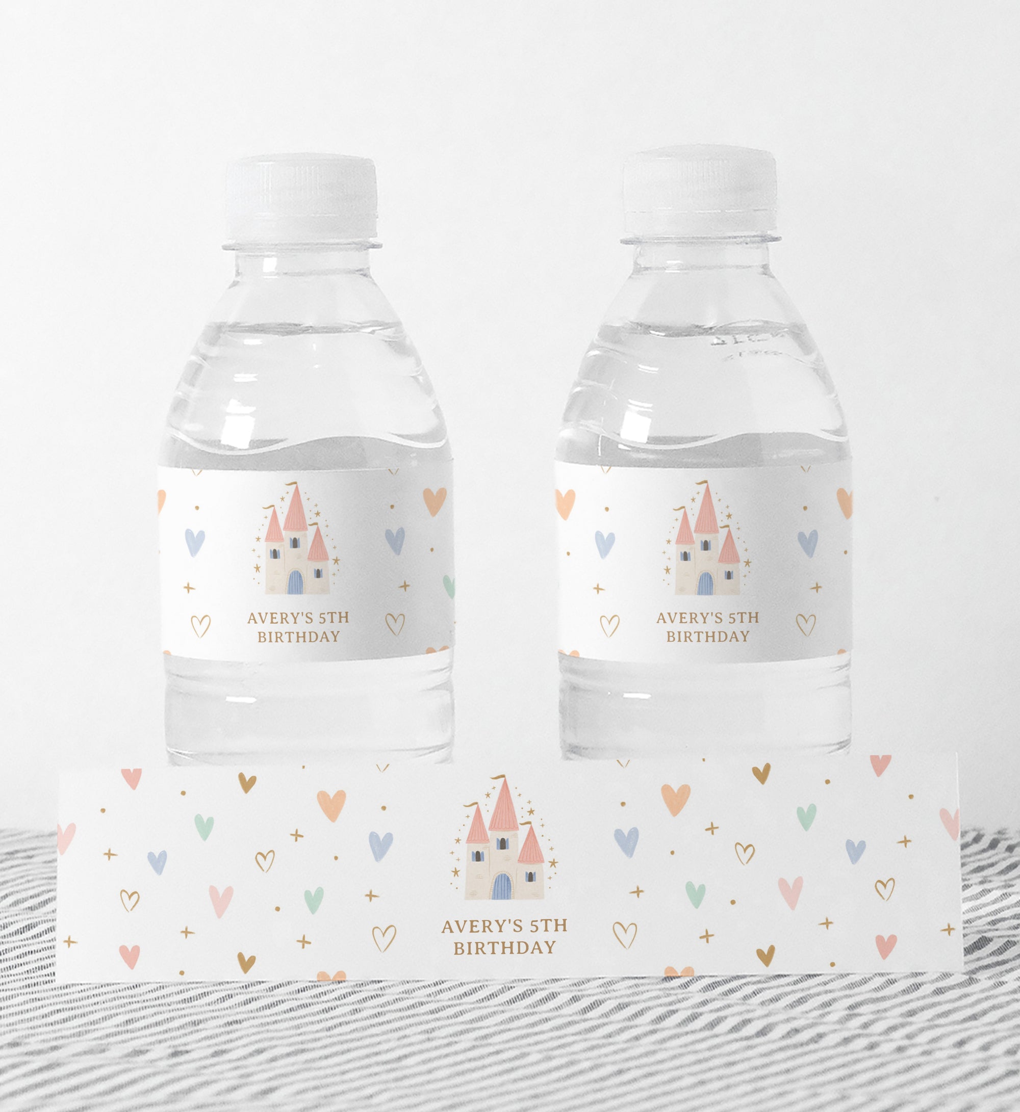 Printable Princess Birthday Water Bottle Label Template