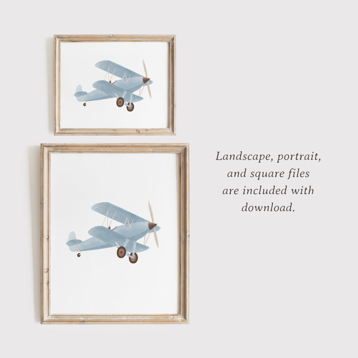 Blue Vintage Transportation Vehicles - 5 Print Bundle