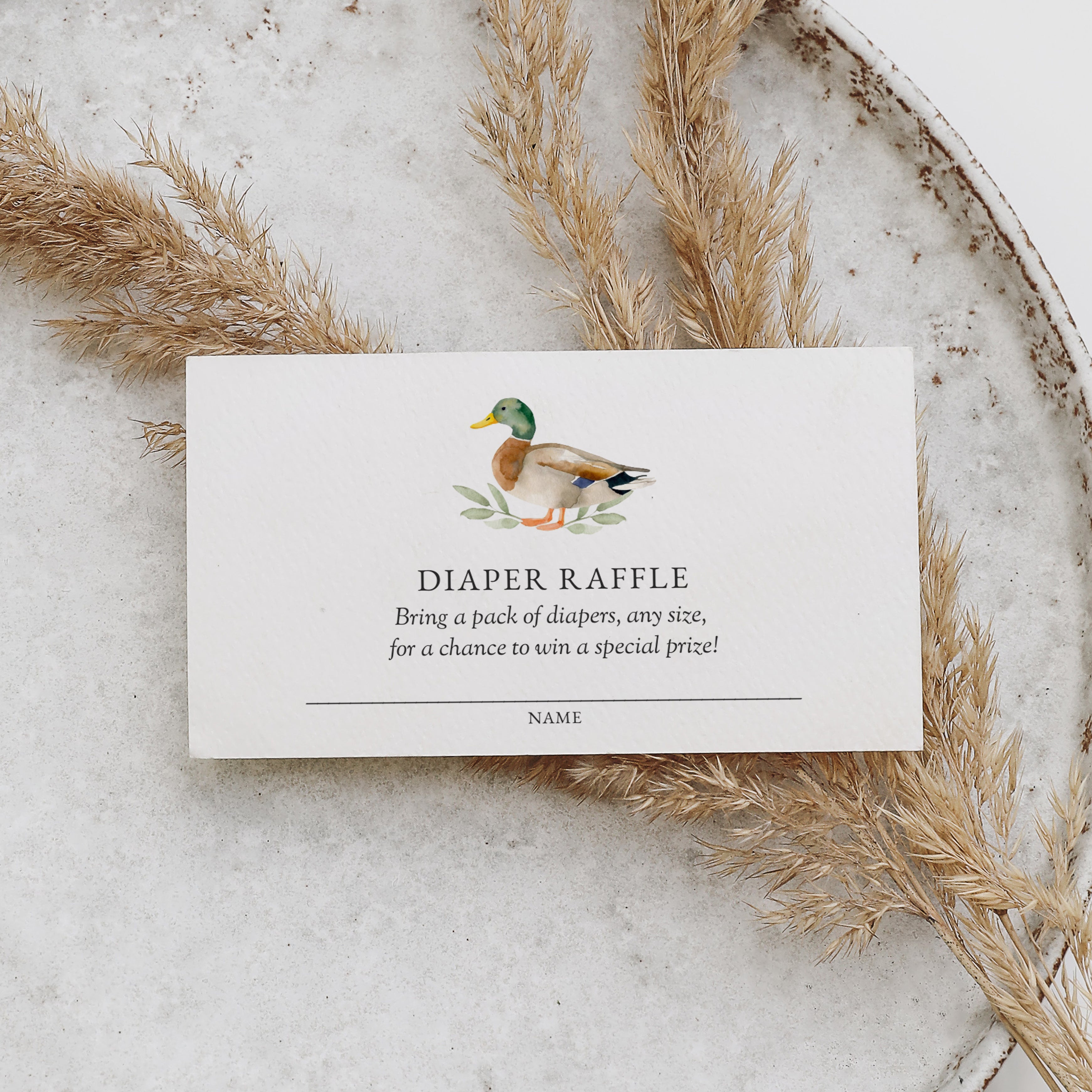 Ducket Raffle Tickets Editable Duck Baby Shower Diaper Raffle Ticket Template - Little Folk ...