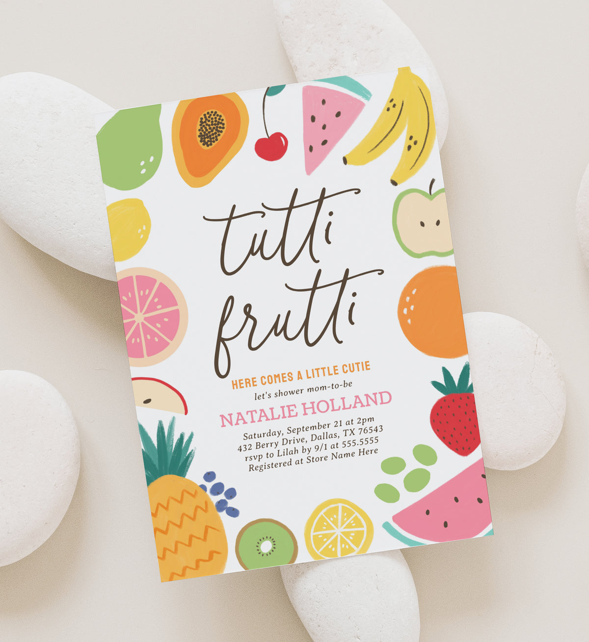 Fruit Baby Shower Invitation