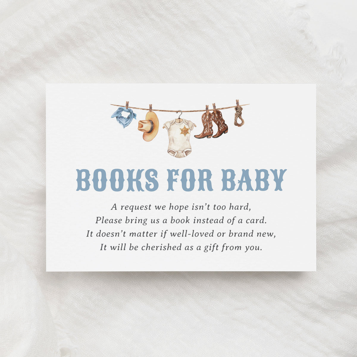 Editable Cowboy Books for Baby Insert