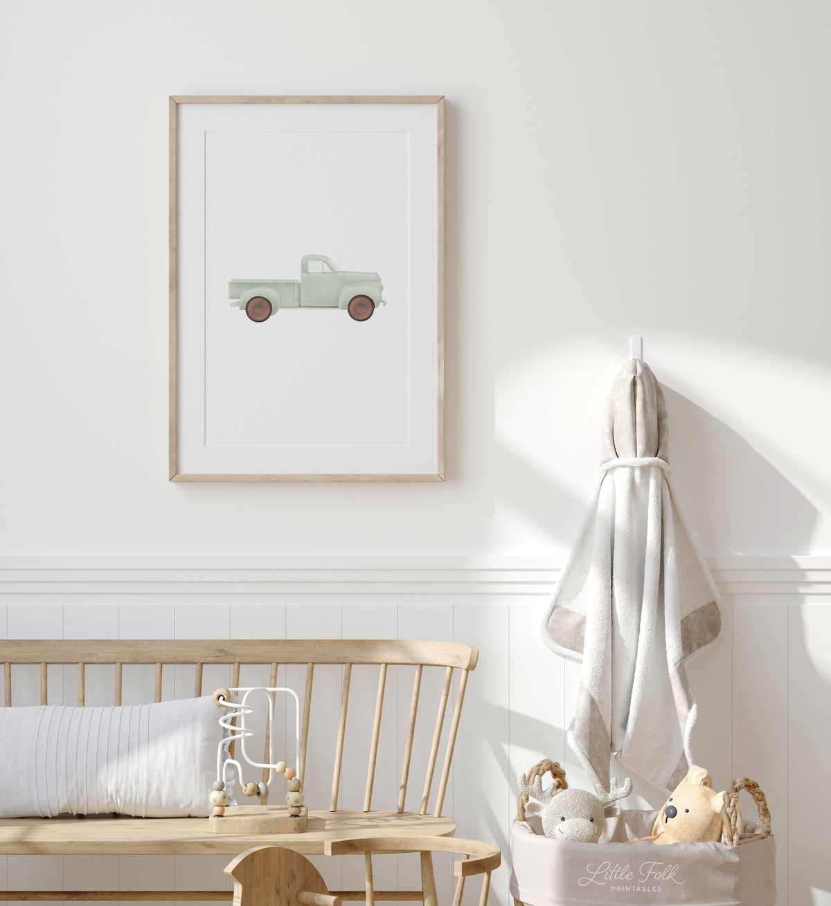Green Vintage Truck Print (Portrait)