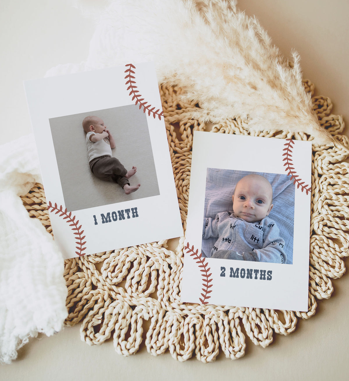 Editable Baseball Birthday Photo Banner Template