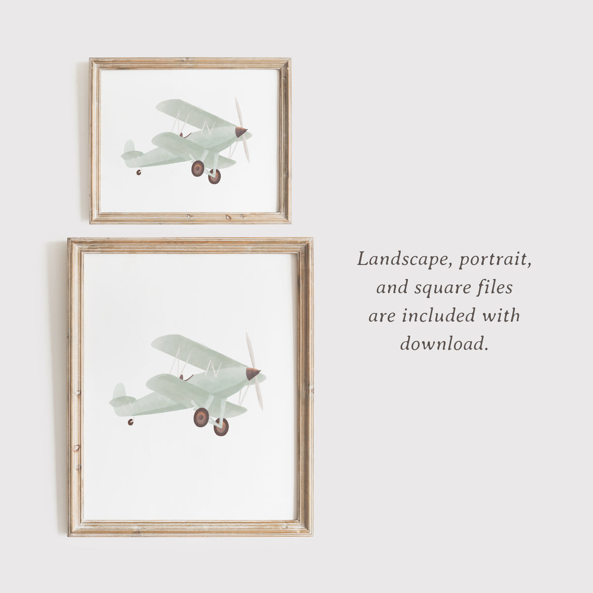 Green Vintage Transportation Vehicles - 5 Print Bundle