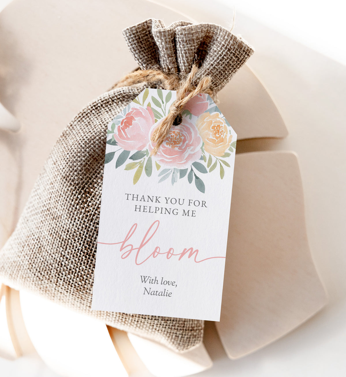 Bloom Floral Teacher Appreciation Tag Template