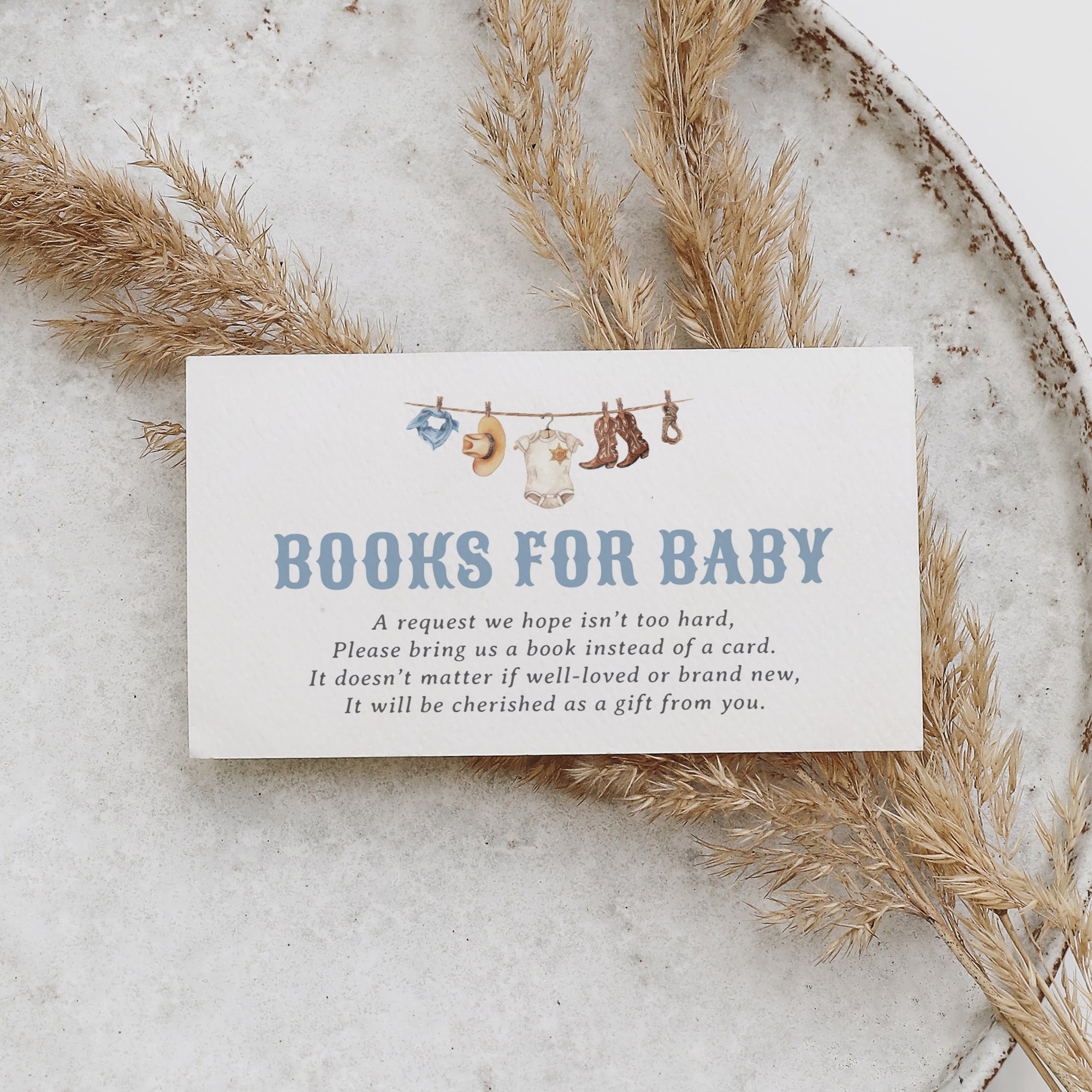 Editable Cowboy Books for Baby Insert