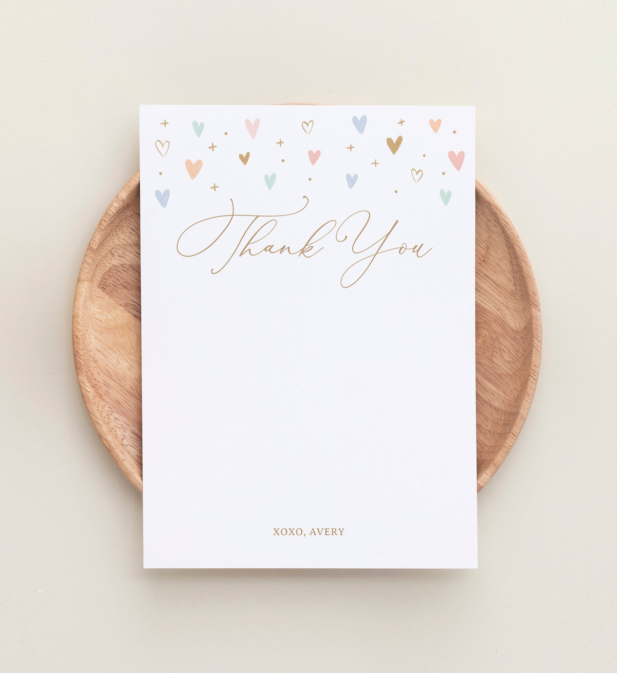 Printable Princess Birthday Flat Thank You Card Template
