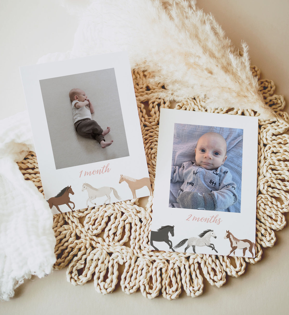 Editable Horse Birthday Photo Banner Template