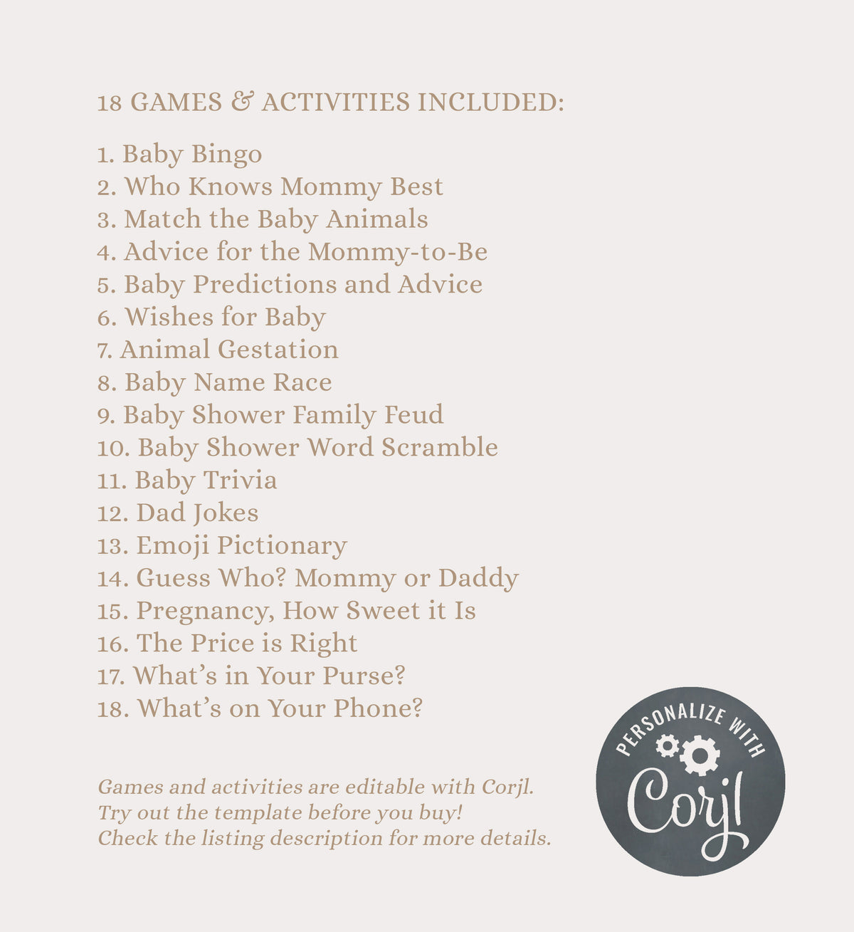 Editable Blue Balloon Baby Shower Games Bundle - Little Folk Printables