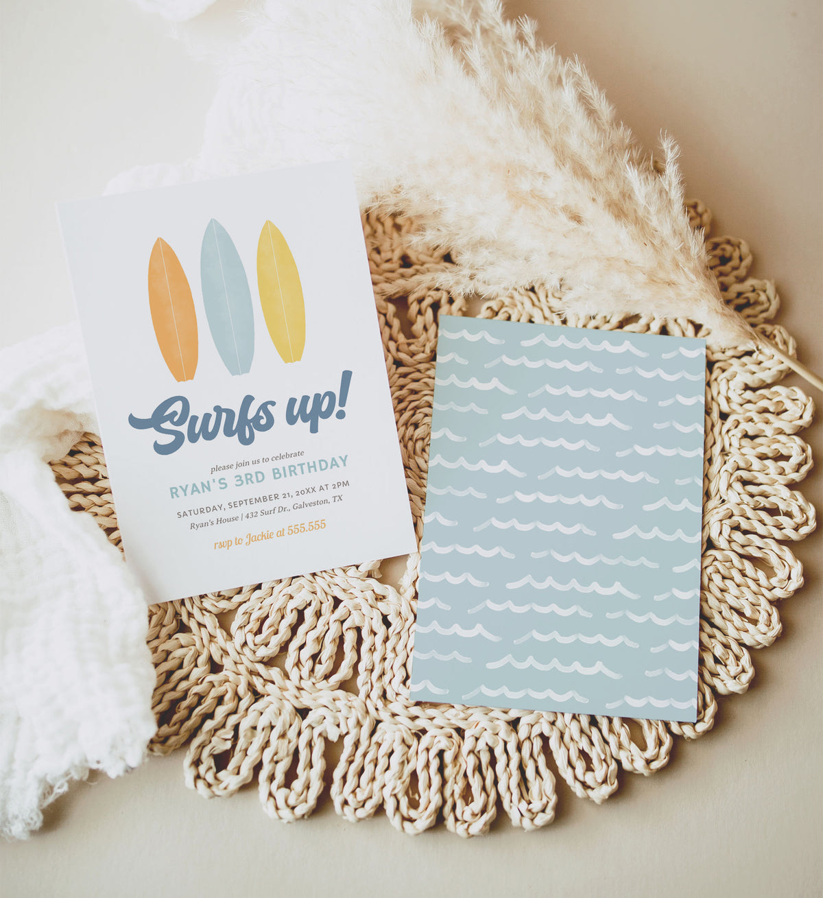 Surf&#39;s Up Birthday Invitation Template
