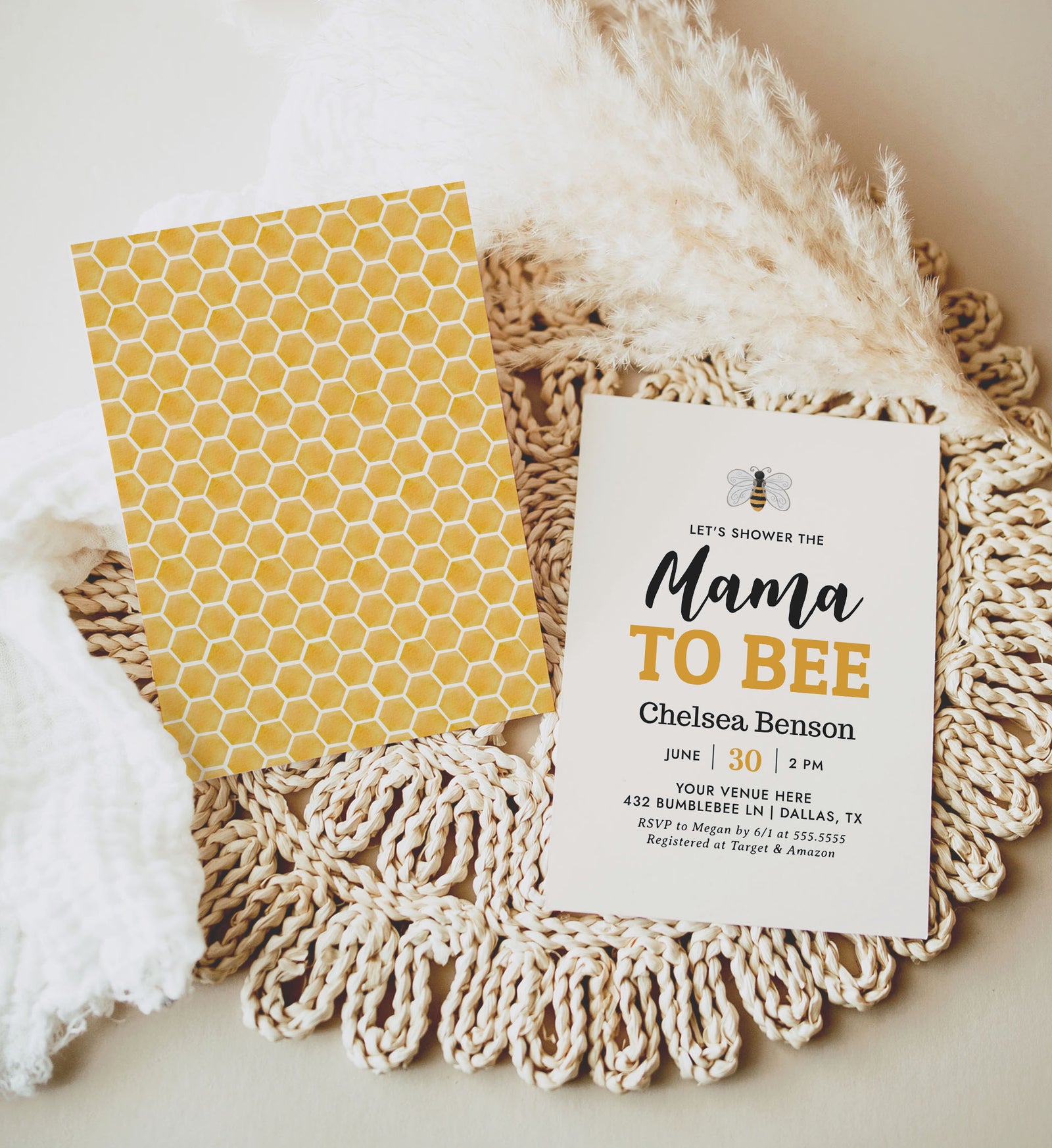 Mama to Bee Baby Shower Invitation