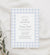 Editable Blue Gingham Baby Shower Invitation Template