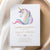 Editable Pastel Unicorn Birthday Party Invitation Template