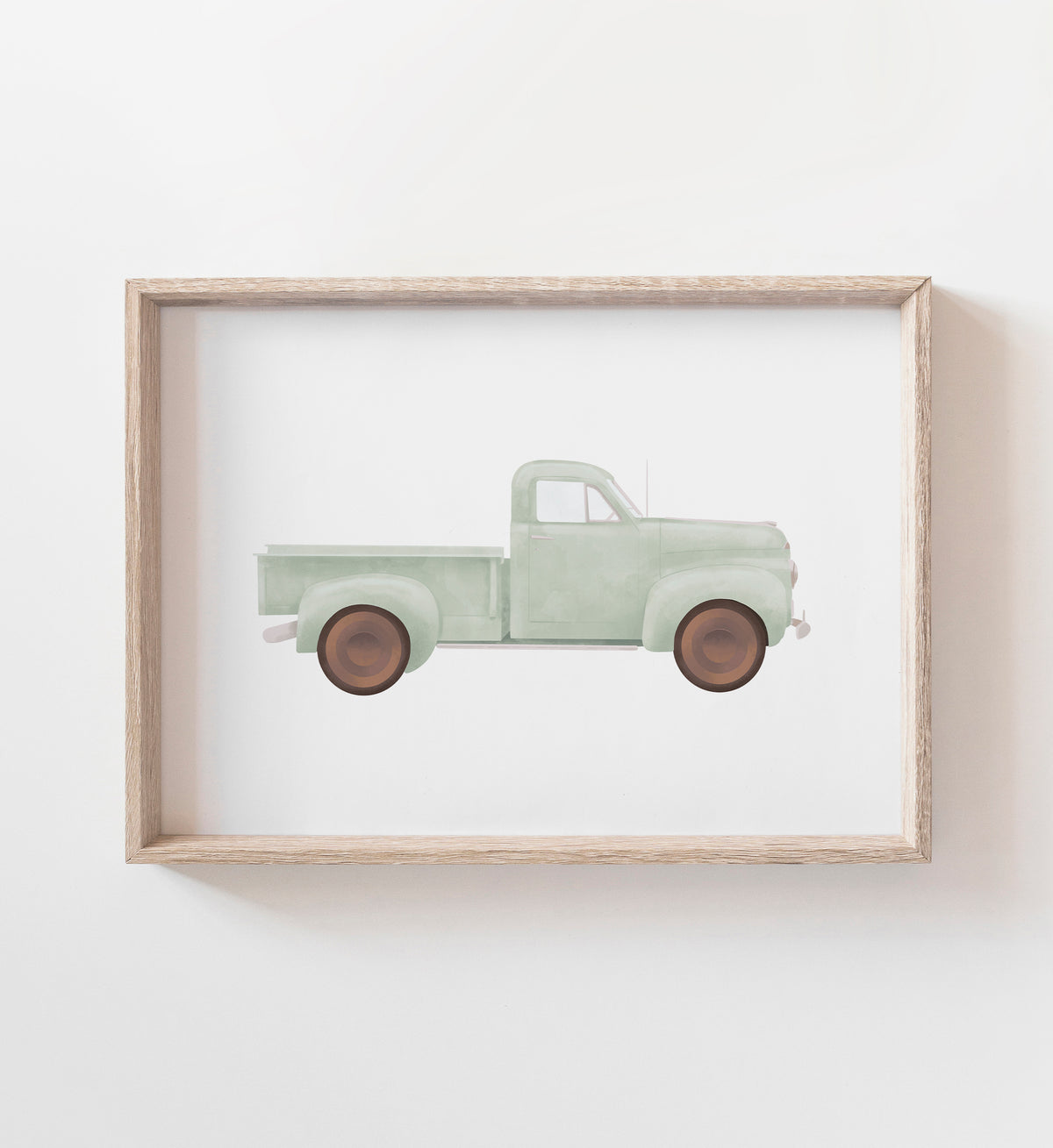 Green Vintage Transportation Vehicles - 5 Print Bundle