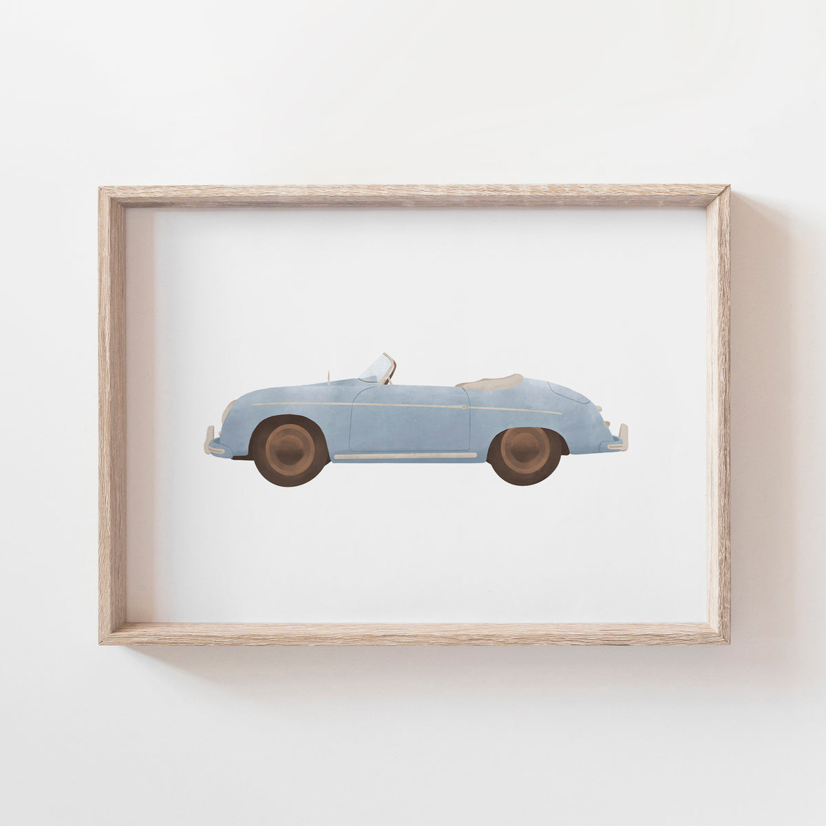 Blue Vintage Transportation Vehicles - 6 Print Bundle