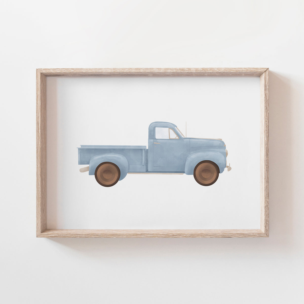 Blue Vintage Transportation Vehicles - 5 Print Bundle