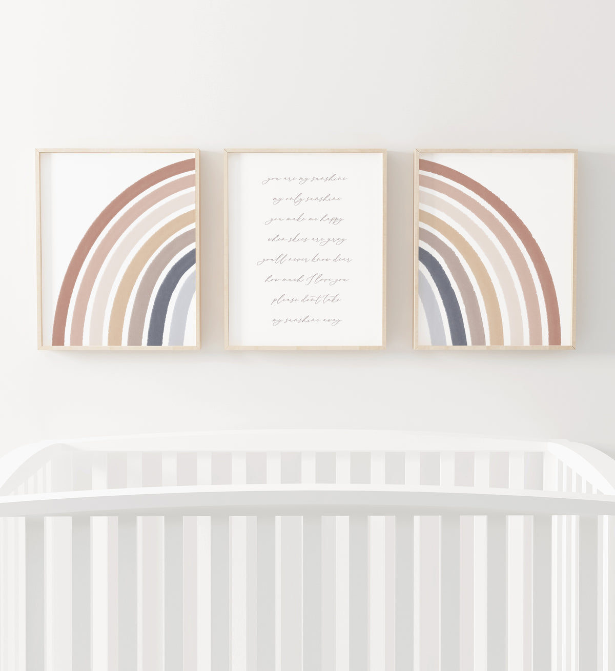 Rainbow &amp; You Are My Sunshine Set of 3 Prints - ENCP