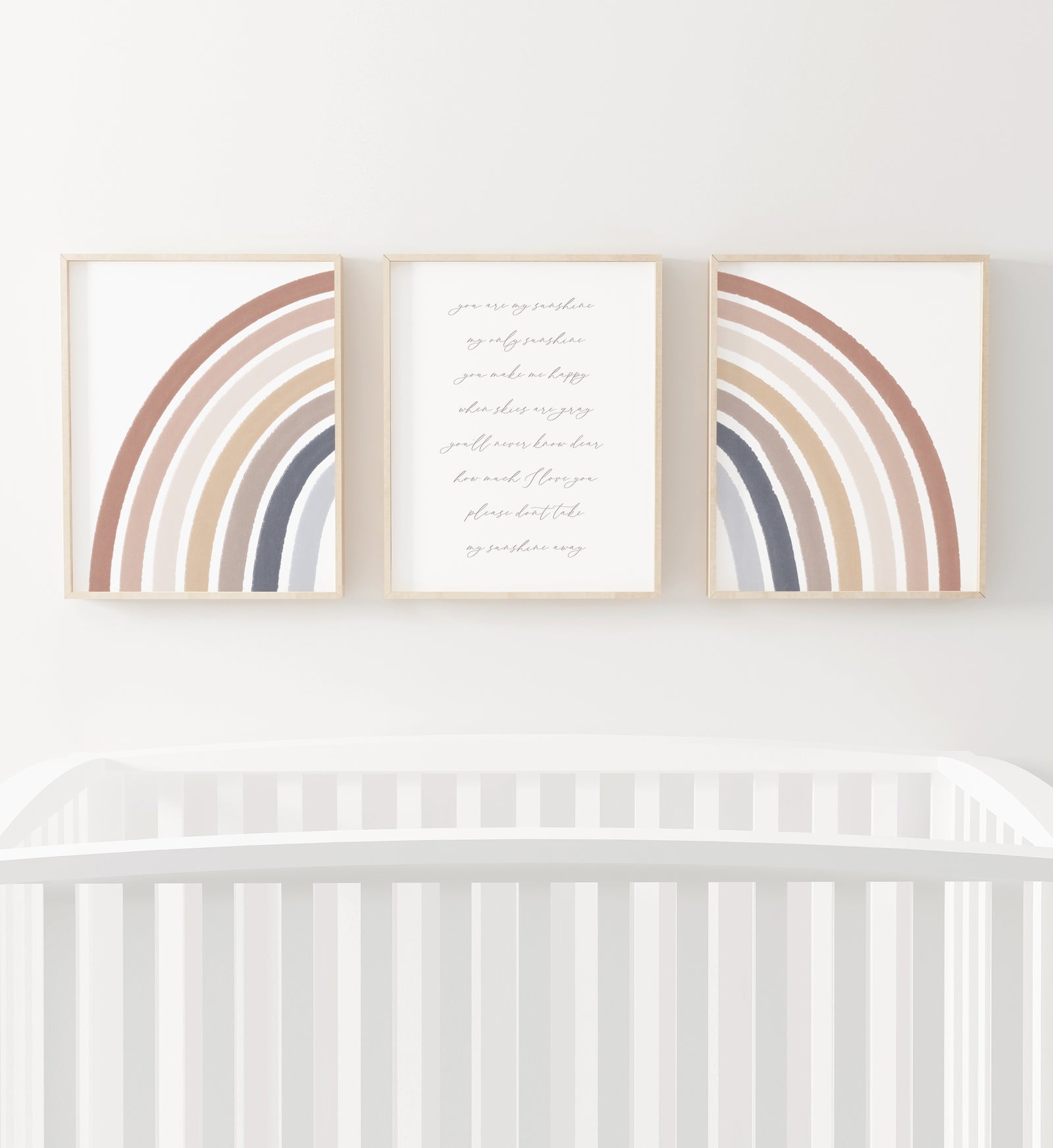 Rainbow & You Are My Sunshine Set of 3 Prints - ENCP