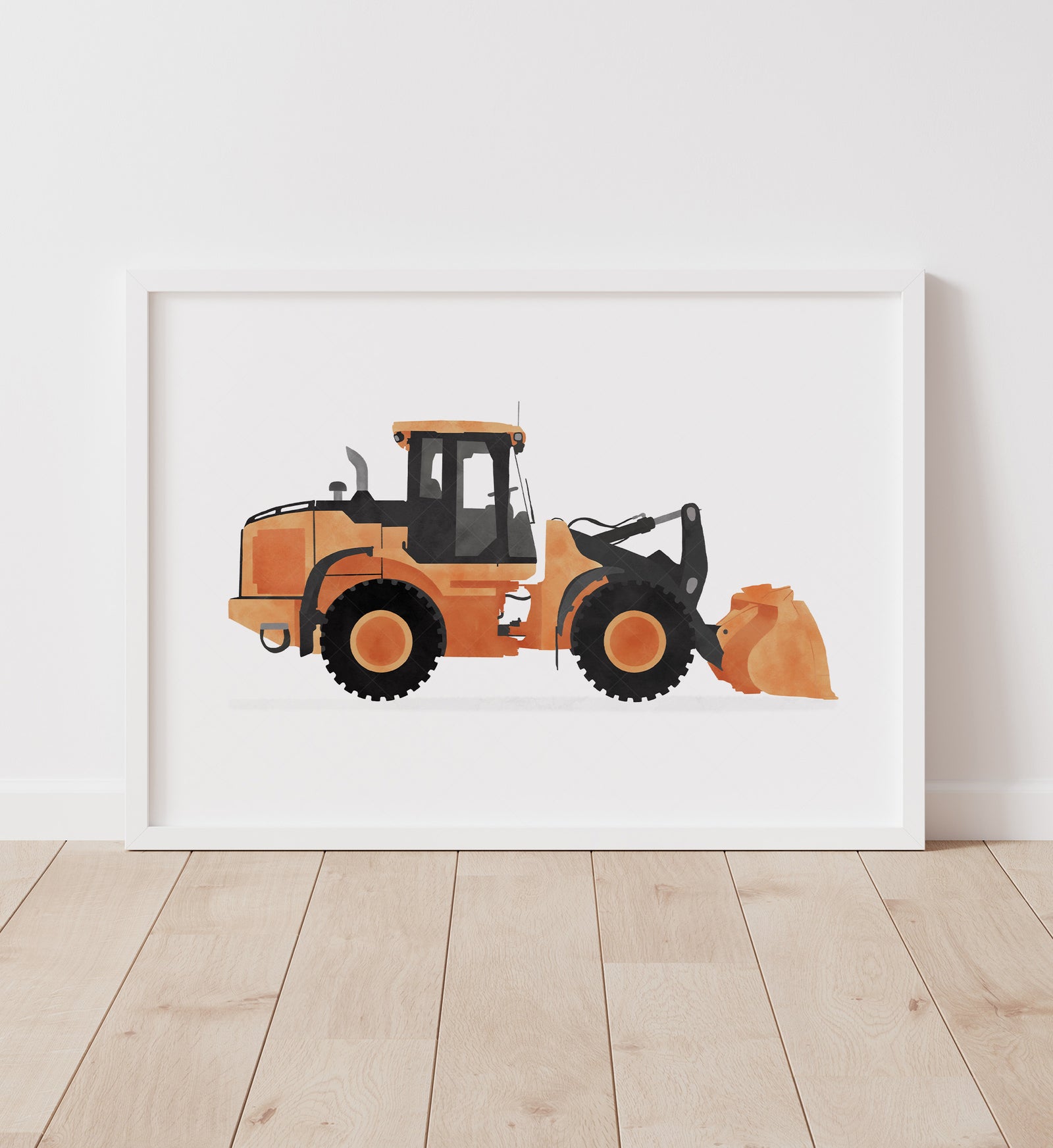 Front Loader Horizontal Print - Orange