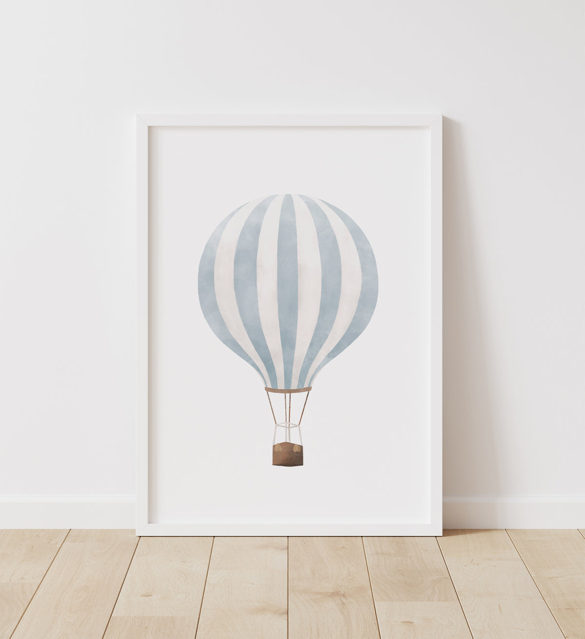 Hot Air Balloon Print - Blue