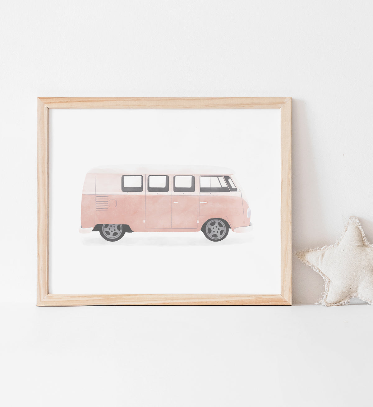 Retro Van Print - Pink