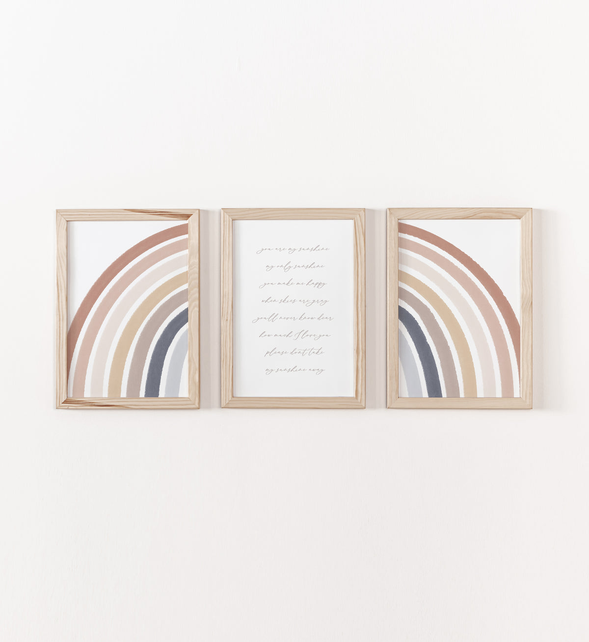 Rainbow &amp; You Are My Sunshine Set of 3 Prints - ENCP