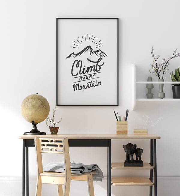 Climb Every Mountain Print - Little Folk Printables