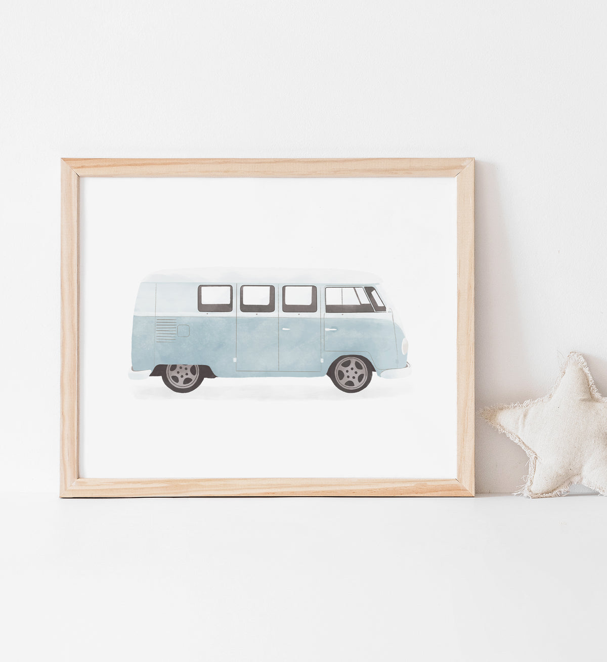Retro Van Print - Blue