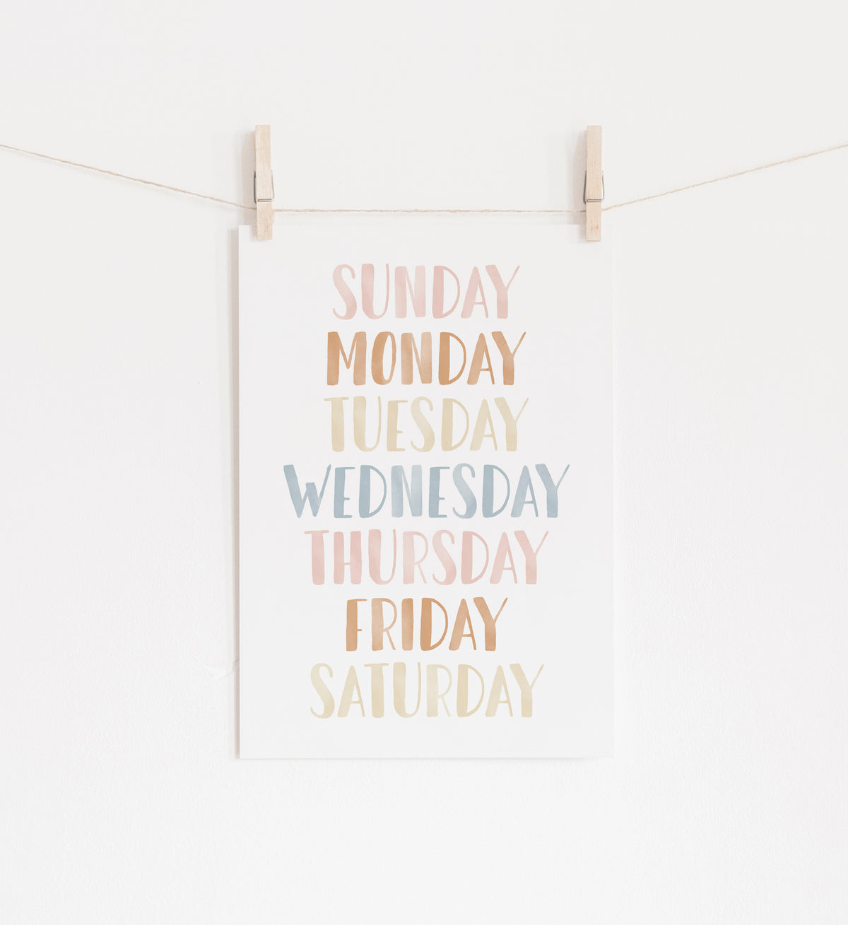 Days of the Week Print - BHCP